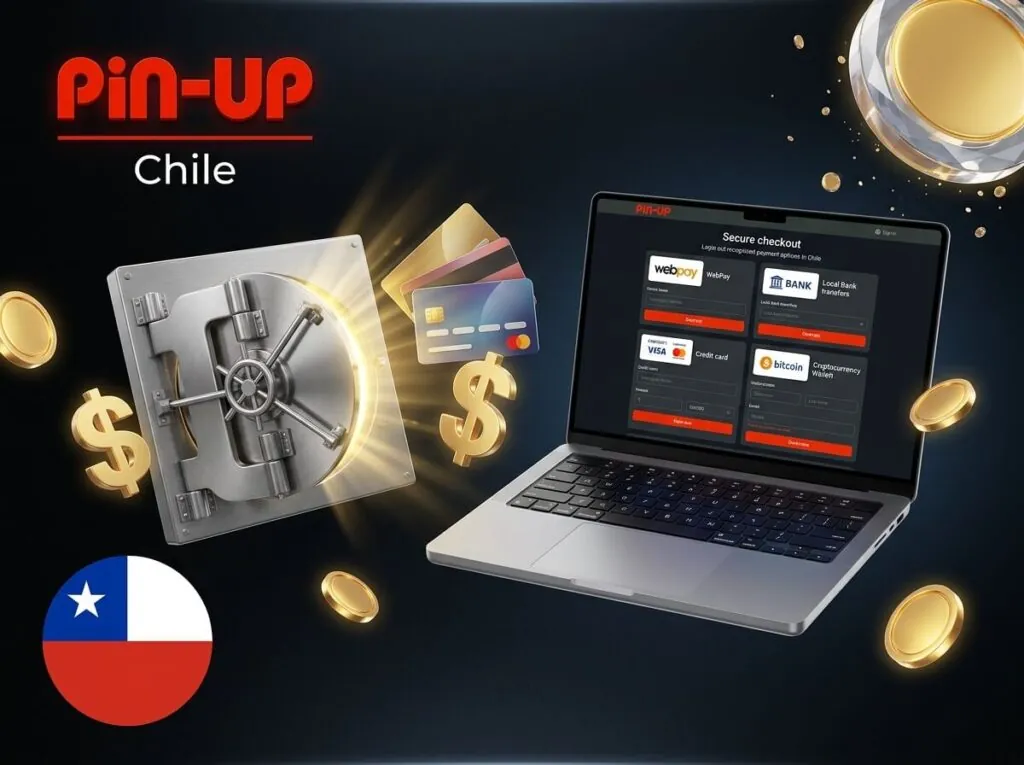 Depósitos y retiros en Pin-Up Chile mediante métodos de pago locales y seguros.
