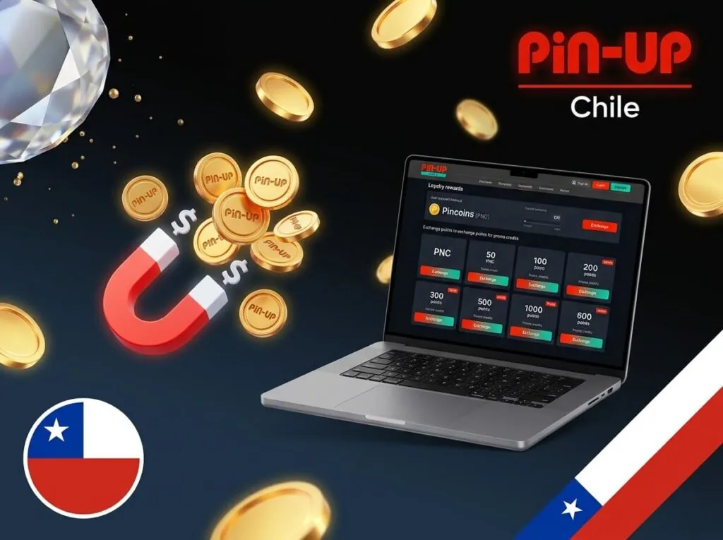 Sistema de recompensas y canje de PinCoins para usuarios de Pin-Up Chile.